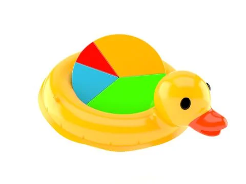 Duck buoy with piechart Stockillustratie