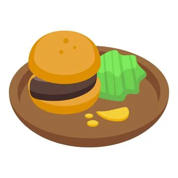 Duck burger icon isometric vector. Pate foie Illustrazione stock