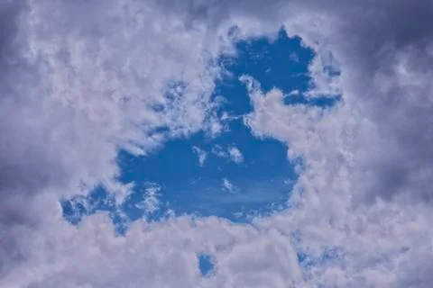 Duck cloud in the blue sky. Stock Photos