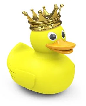 A duck with a crown Stock Illustration