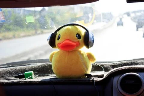 Duck doll speaker Stock Photos