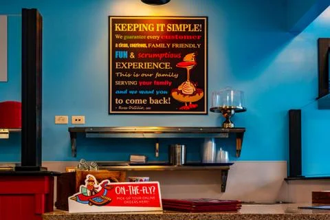 Duck Donuts Interior Sign Stock Photos