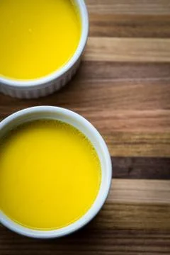 Duck egg custard Fotos de archivo