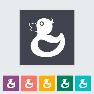Duck flat icon Stock Illustration