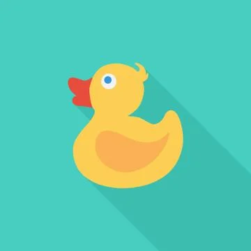 Duck flat icon Stock Illustration