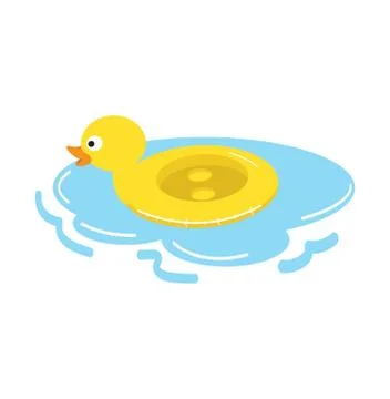 Duck float swimming pool ring Stock Illustration