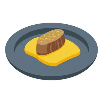Duck food icon isometric vector. Goose cuisine Illustrazione stock