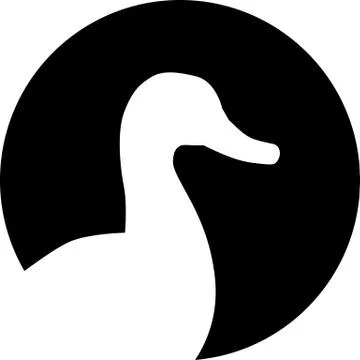 Duck in front of moon Illustrazione stock