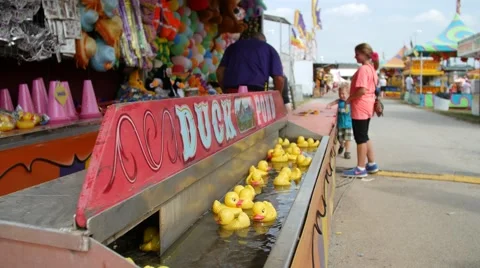 Duck Game, County Fair Stock Footage 55640761