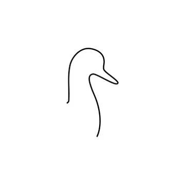 Duck head line icon. Stock Illustration