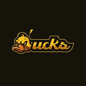 Duck head mascot logo Illustrazione stock