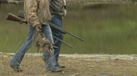 Duck hunters HD Stock Footage 5978769