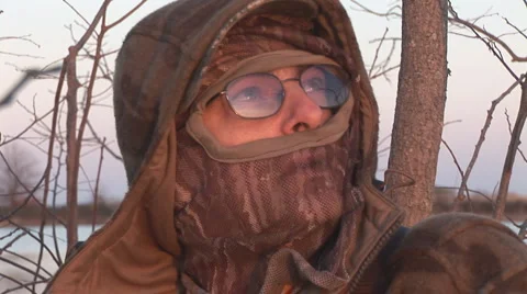 Duck Hunting Hunter Stock Footage 1054839