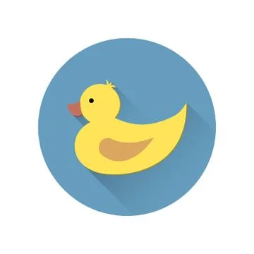 Duck icon in flat style Stock Illustration