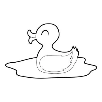 Duck icon, isometric 3d style Stock Illustration