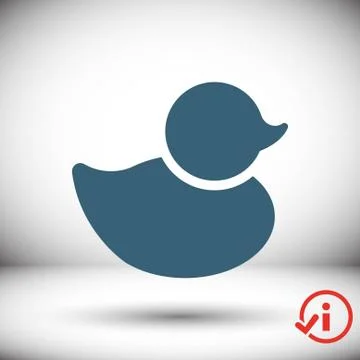 Duck icon stock vector illustration flat design Stock Illustration