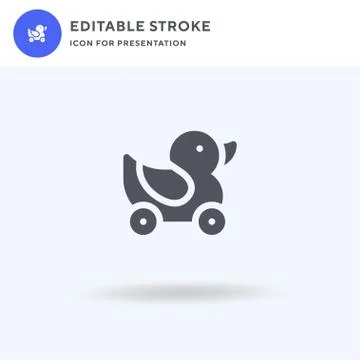 Duck icon vector, filled flat sign, solid pictogram isolated on white, logo Stock Illustration