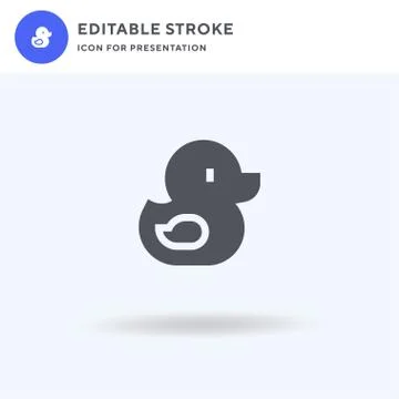 Duck icon vector, filled flat sign, solid pictogram isolated on white, logo Stock Illustration