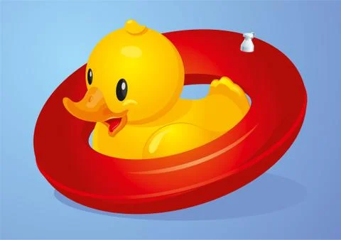 Duck Inflatable Circle Stock Illustration