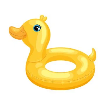 Duck inflatable ring float Stock Illustration