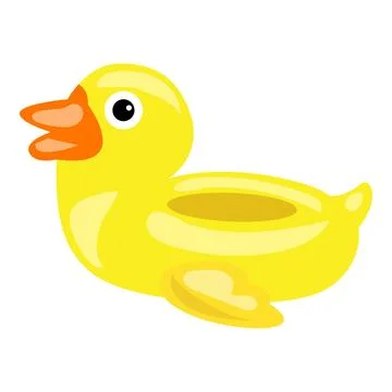Duck inflatable ring icon, cartoon style Ilustración de archivo