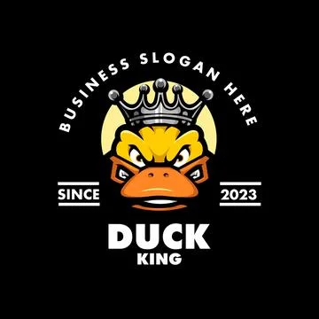 Duck King logo Stock Illustration