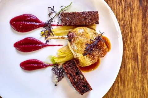 Duck Legs with Mashed Potato. Stock Photos