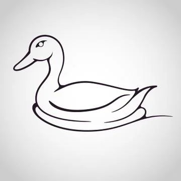 Duck logo Illustrazione stock