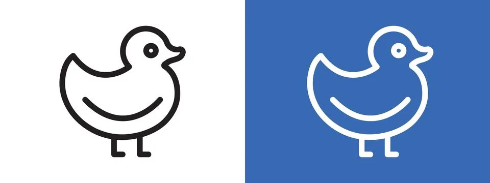 Duck logo sign set vector outline Stock Illustration