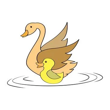 Duck logo vector design Stock Illustration