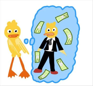 Duck marry Stock Illustration