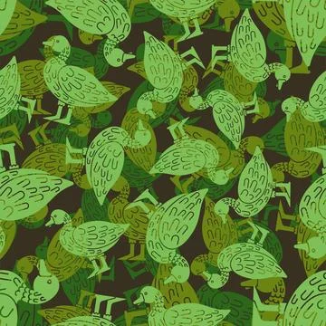 Duck Military pattern seamless. Drake Army background. Baby fabric texture .. Stock Illustration