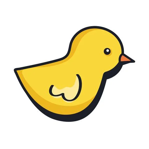 Duck nineties patch Stock Illustration