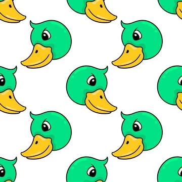 Duck poultry seamless pattern textile print. repeat pattern background design イラスト素材