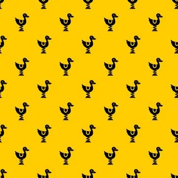 Duck ride in playground pattern Stock Illustration