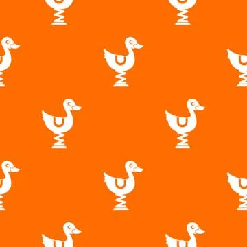 Duck ride in playground pattern seamless Stock Illustration