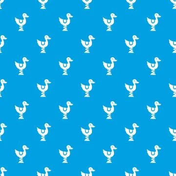 Duck ride in playground pattern seamless blue Stock Illustration