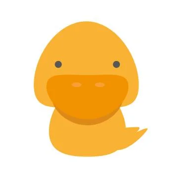 Duck rubber flat icon cartoon vector illustration Stock Illustration