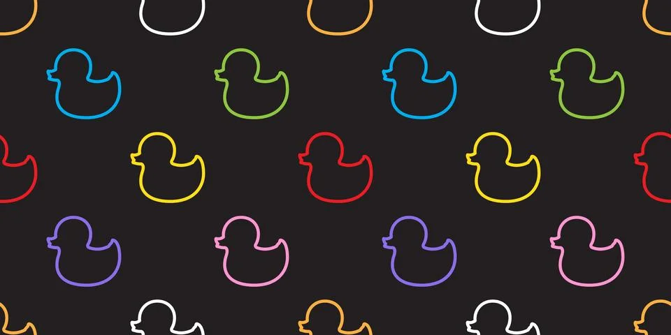 Duck Rubber Seamless Pattern vector isolated Background Wallpaper Illustrazione stock