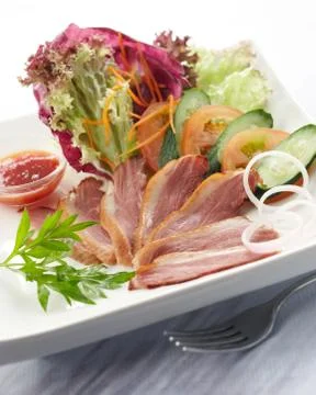 Duck salad Stock Photos