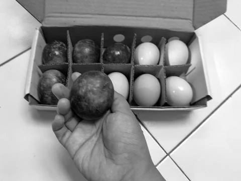 Duck salty eggs Stock Photos