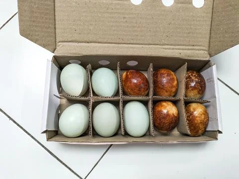 Duck salty eggs Stock Photos