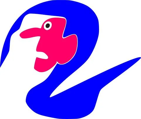 Duck shape cartoon on isolate illustration art background. Stock Illustration