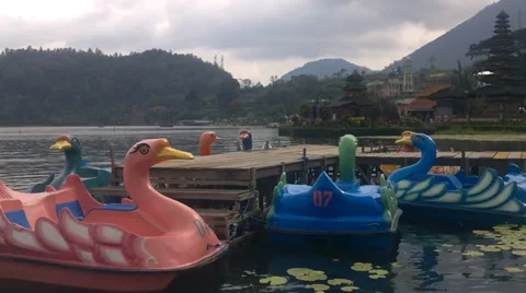 Duck shaped boat Stock Footage 35356401