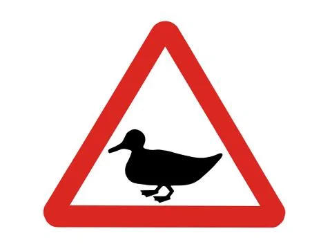 Duck Sign. Stock Photos