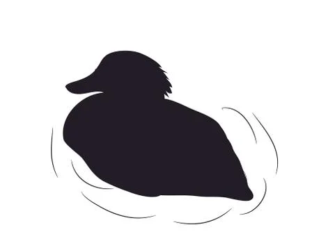 Duck silhouette. vector Stock Illustration