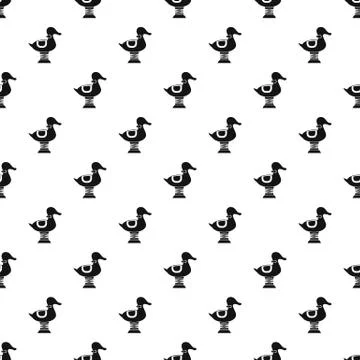 Duck spring see saw pattern Stock Illustration