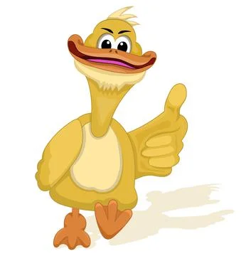 Duck thumb up Stock Illustration