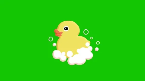 Duck toy animation on green screen Stockbeeldmateriaal 341541567