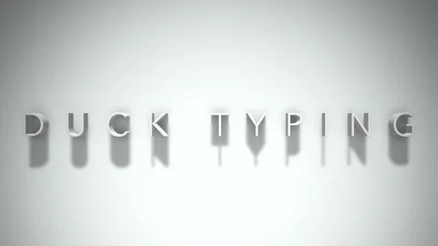 Duck typing 3D title animation with shadows on a white background Stock Footage 297109134